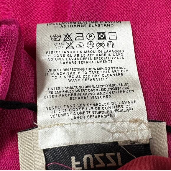 Fuzzi Jean Paul Gaultier NWT Sleeveless Chiffon Wide Leg Jumpsuit Pink Size XS - Picture 8 of 11